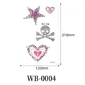 Glitter temporary tattoo sticker waterproof leopard print body art party festival makeup - WB-0004 / 120x210 mm