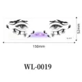 Halloween face temporary tattoo sticker waterproof cute ghost eye bat party design 150x52mm - WL-0019