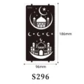 Middle Eastern style hollow tattoo stencil DIY painting template with mosque design S296 - S-0296 (Set of 16 Sheets)