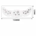 Weihnachten wasserdicht Simulation Gesicht Aufkleber Schneeflocke Laser Party Neu - QT-0210 (Silberfolien-Stil)