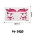 Waterproof pink leopard print eye face temporary tattoo sticker for Halloween party. - W-1909 / 68x120mm