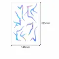 Hoja de pegatina de tatuaje temporal láser holográfico para brazo, diseño abstracto. - THB-0026
