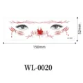 Halloween face temporary tattoo sticker, bloody eyes design for party makeup and cosplay. - WL-0020