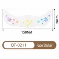 Weihnachten Schneeflocke Gesichtsbild Aufkleber wasserdicht glitzernd Laser Make-up Party Kinder - QT-0211 (Laser-Stil)