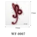 Waterproof gothic temporary tattoo sticker dark zodiac sign gradient design 77x77mm for daily wear. - Leo (WF-0007)