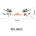 Halloween visage yeux autocollant de tatouage imperméable mignon dessin animé diable design - WL-0021