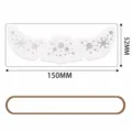 Weihnachten gesicht aufkleber temporäre tattoo körper kunst wasserdicht glitzernd abziehbild 150x52mm - QT-0212 (Silberprägung)