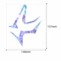 Adhesivo de tatuaje temporal láser holográfico, variante de diseño de alas de demonio, decoración. - THB-0027