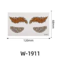 Leopard print temporary face tattoo sticker waterproof makeup party festival body art. - W-1911 / 68x120mm