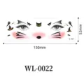 Autocollant de tatouage de visage d'Halloween, faux tatouages temporaires chat noir. - WL-0022