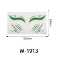 Leopard print eye face stickers temporary tattoo waterproof party Halloween makeup decal - W-1913 / 68x120mm