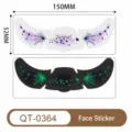 Halloween luminous face sticker waterproof temporary tattoo party makeup variant style - QT-0364 Glow-in-the-Dark Style / 150*52mm
