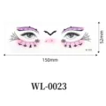 Halloween visage temporaire tatouage autocollant imperméable dessin animé yeux 150x52mm - WL-0023