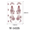 Waterproof Red Brown Henna Temporary Tattoo Sticker Lace Mandala Body Art Variant SKU - W-1453S
