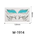 Waterproof leopard eye face temporary tattoo sticker party makeup transfer sticker 120x68mm - W-1914 / 68x120mm