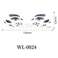 Autocollant de tatouage de visage d'Halloween étanche temporaire dessin animé yeux 150x52mm - WL-0024