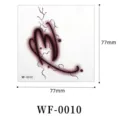Gothic dark style temporary tattoo sticker with gradient blur and lightning design 77x77mm - Scorpio (WF-0010)