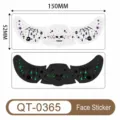Halloween waterproof temporary face tattoo stickers, glowing kids party makeup cute design. - QT-0365 Glow-in-the-Dark Style / 150*52mm