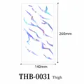 Holographic laser temporary tattoo sheet with lightning crack design, size 260x140mm SKU item. - THB-0031