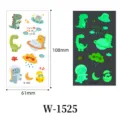 Enfants lumineux dinosaure tatouage autocollant imperméable mignon dessin 61x108mm - Motif Dinosaure (W-1525)