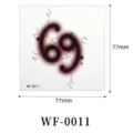 Gothic dark style waterproof temporary tattoo sticker with gradient airbrush effect 77x77mm - Cancer (WF-0011)