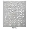 5D embossed nail art stickers vintage baroque relief decal for DIY phone case decor - 5D-0114