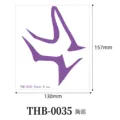 Purple anime demon tattoo sticker waterproof body art temporary tattoo for men and women 130x157mm - THB-0035