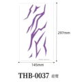 Temporary tattoo sticker sheet purple abstract design forearm size 297x145mm THB - THB-0037