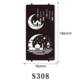 Diakosmitiko stensil tatoo mesanatolitiko islamiko ramadan selini tzami schedio - S-0308 (Σετ 16 φύλλων)