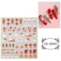5D embossed rabbit nail stickers for Chinese New Year cute DIY nail art decorations set - 5D-0099
