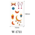Waterproof cartoon temporary tattoo sticker for kids party Ramadan festive decoration. - W-1711 (Set of 12 Sheets)