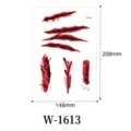 Halloween temporary tattoo stickers bloody scar waterproof face body party makeup - W-1613