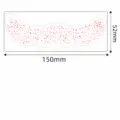 Pegatina de tatuaje de pecas de mariposa impermeable maquillaje facial temporal fiesta. - QT-0165 (estampado en caliente rojo rosa, 6 hojas) / 150*52mm