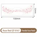 Pegatina de cara temporal de pecas de mariposa rojo rosa dorado impermeable 150x52mm - QT-0167 (Estampado en caliente rosa rojo, pack de 6) / 150*52mm