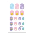 Cute cartoon nail stickers sheet with polka dots and sweet weather patterns for nail art. - Cartoon Sticker (MRT4564)