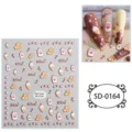 Pegatinas de uñas bonitas en relieve 5D, helados y té con leche, decoración de manicura. - 85*100mm (Hoja suelta) / 5D-0164