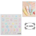 Cute cartoon 5D embossed nail stickers jelly soft glue DIY journaling craft decorative decals. - ZC-0492