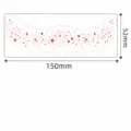 Waterproof metallic rose red butterfly freckle face sticker temporary tattoo for women makeup - QT-0169 (Rose Red Hot Stamping, 6 Sheets) / 150*52mm