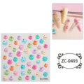 5D stereo jelly soft adhesive embossed smiley face stickers colorful DIY scrapbooking decal - ZC-0493