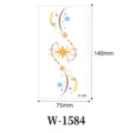 Colorful star lines temporary tattoo sticker, waterproof body art for kids and daily makeup. - W-1584