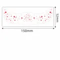 Cross-border waterproof temporary face tattoo sticker featuring red stars butterfly shape design - QT-0171 (Hot Stamping Rose Red, 6 Sheets) / 150*52mm