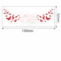 Waterproof rose red butterfly temporary face tattoo sticker freckles makeup 150x52mm. - QT-0172 (Hot Stamping Rose Red, 6 Sheets) / 150*52mm