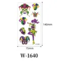 Carnival jester temporary tattoo sheet waterproof body art sticker for festival party use - W-1640