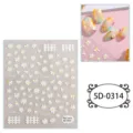 Adesivi per unghie margherite impresse 5D fai-da-te adorabili decalcomanie floreali. - 5D-0314