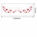 Rose red butterfly temporary face tattoo sticker, waterproof freckle makeup transfer decal. - QT-0173 (Rose Red Hot Stamping, Pack of 6) / 150*52mm