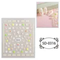 Adesivi per unghie in rilievo 5D coniglietto simpatico fragola fiori fai da te - 5D-0316