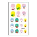 Cute cartoon nail art stickers sheet with colorful animals and cute designs for DIY manicure. - Cartoon Sticker (MRT4574)