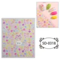 Adesivi per unghie 5D in rilievo DIY simpatico cartone animato graffiti farfalla fiori. - 5D-0318