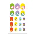 Cartoon unicorn nail stickers sheet, colorful cute star rainbow design kids fake nail patches. - Cartoon Sticker (MRT4575)