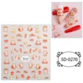 Adesivi per unghie goffrati 5D simpatici adesivi per manicure con leone cartone animato - 5D-0270